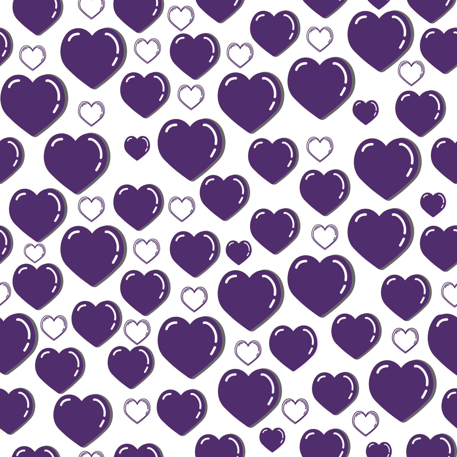 A pretty purple heart background, a purple heart seamless design, a purple  heart pattern. 5281541 Vector Art at Vecteezy