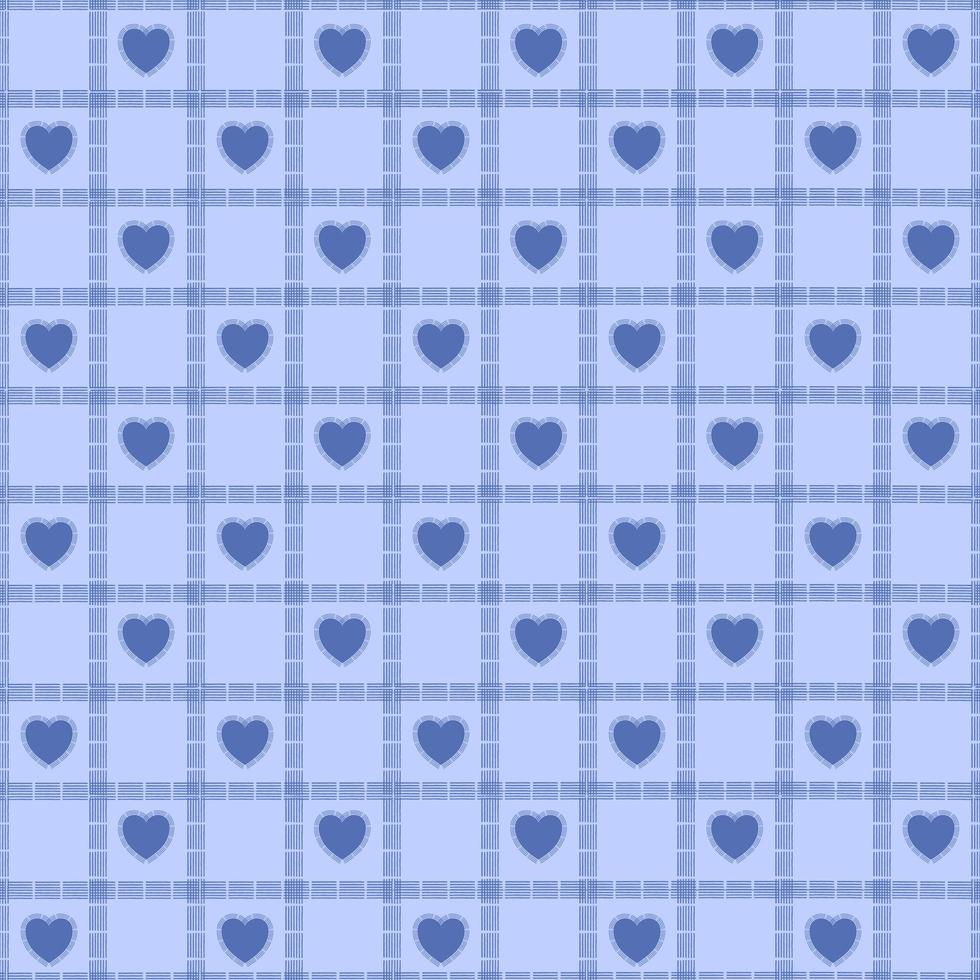 Seamless vector pattern. Texture with a fresh, stylish feel. Geometric tiles with rotated dotted rhombuses and hearts that repeat.