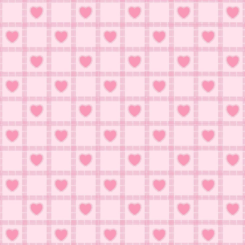 Seamless vector pattern. Texture with a fresh, stylish feel. Geometric tiles with rotated dotted rhombuses and hearts that repeat.