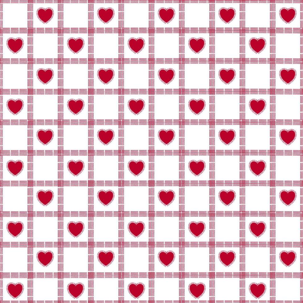 Seamless vector pattern. Texture with a fresh, stylish feel. Geometric tiles with rotated dotted rhombuses and hearts that repeat.