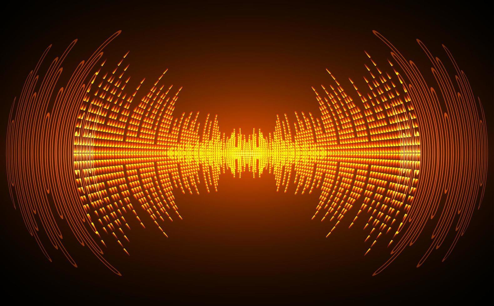 ondas de sonido oscilando luz oscura vector