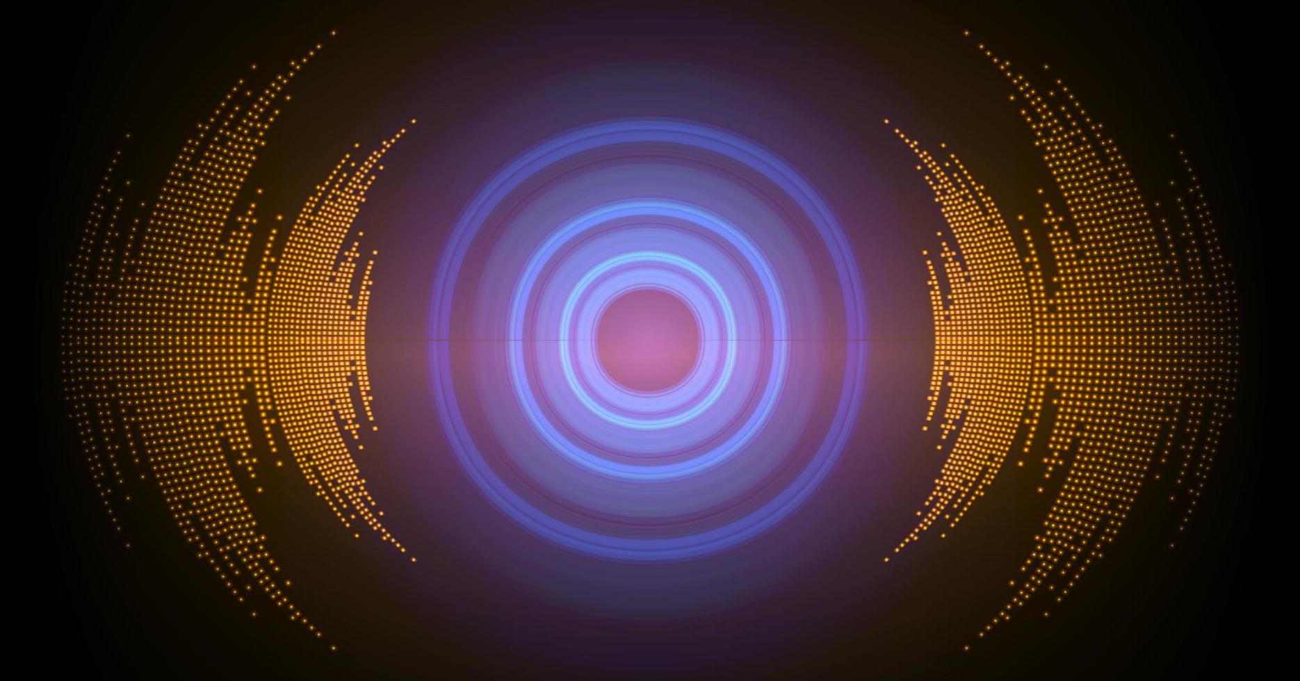Sound waves oscillating dark light vector