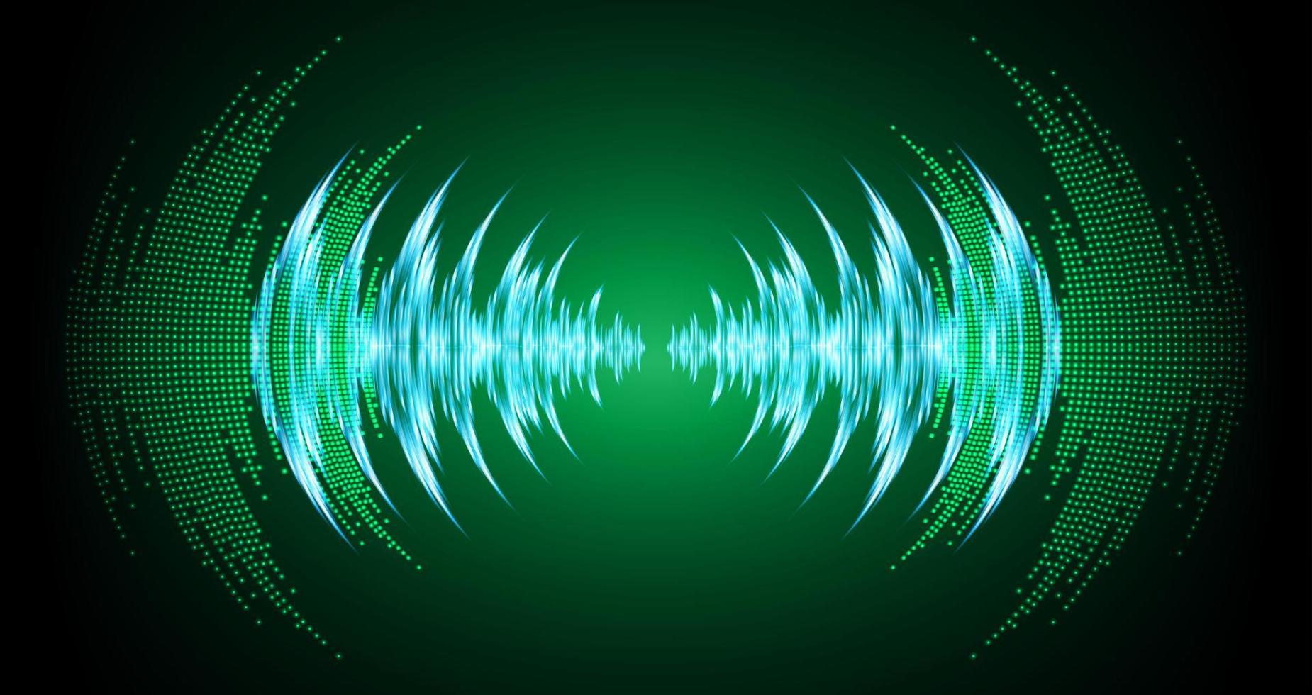Sound waves oscillating dark light vector