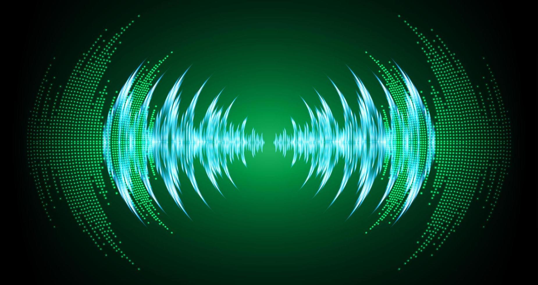 Sound waves oscillating dark light vector