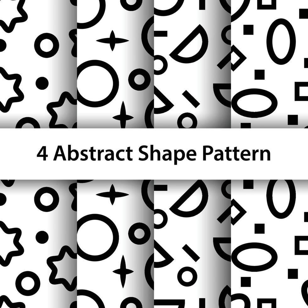 seamless pattern set with line object style design vector