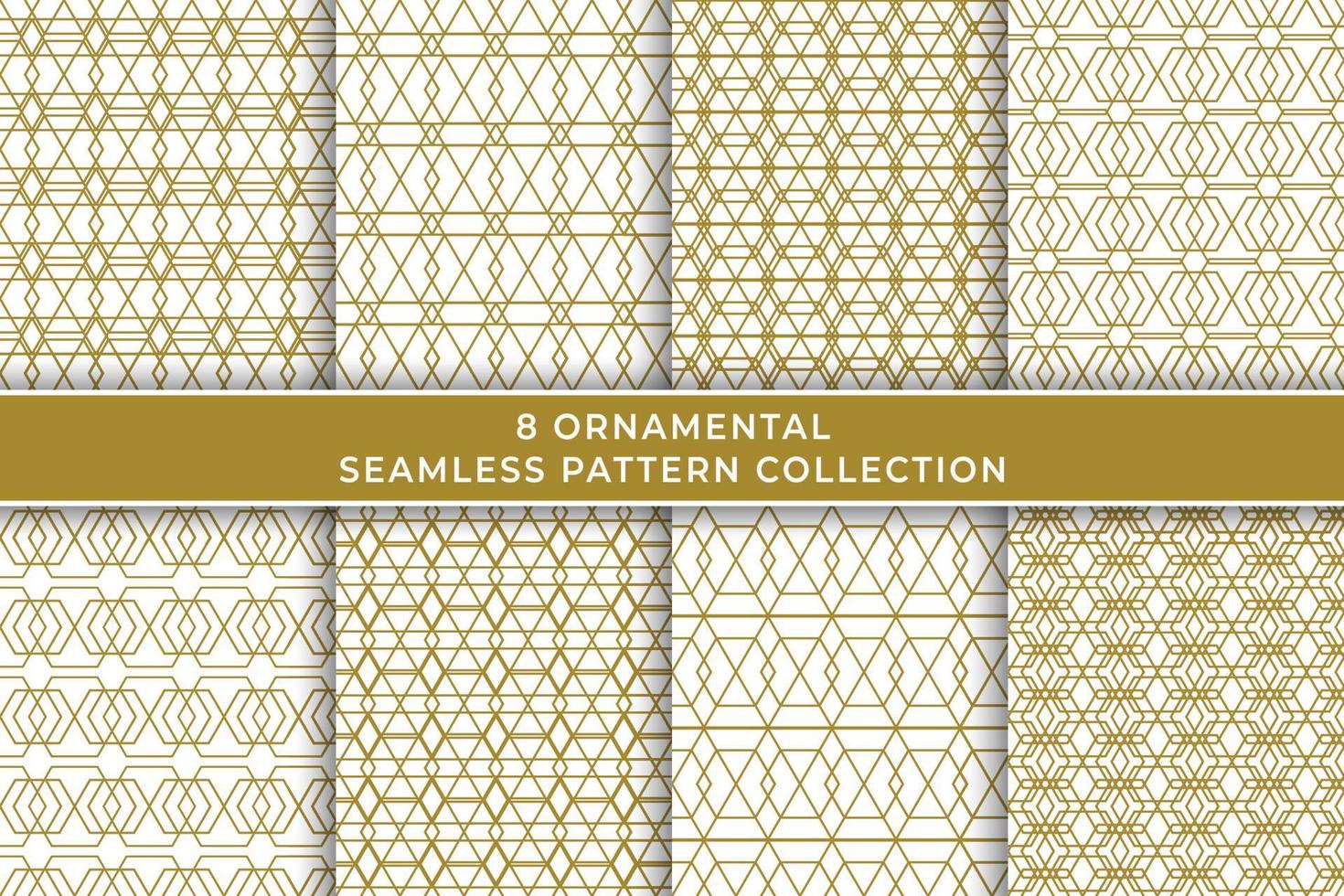 elegant luxury motif seamless pattern material set collection vector graphic
