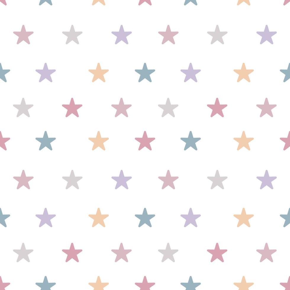 Seamless pattern for decoration. Colorful stars on a white background. vector