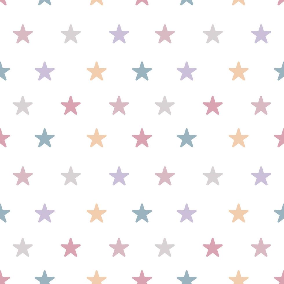 patrón sin fisuras para la decoración. estrellas de colores sobre un fondo blanco. vector