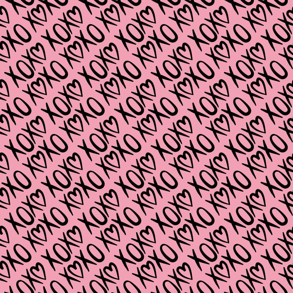 Seamless xoxo pattern. Seamless pattern for valentine's day vector