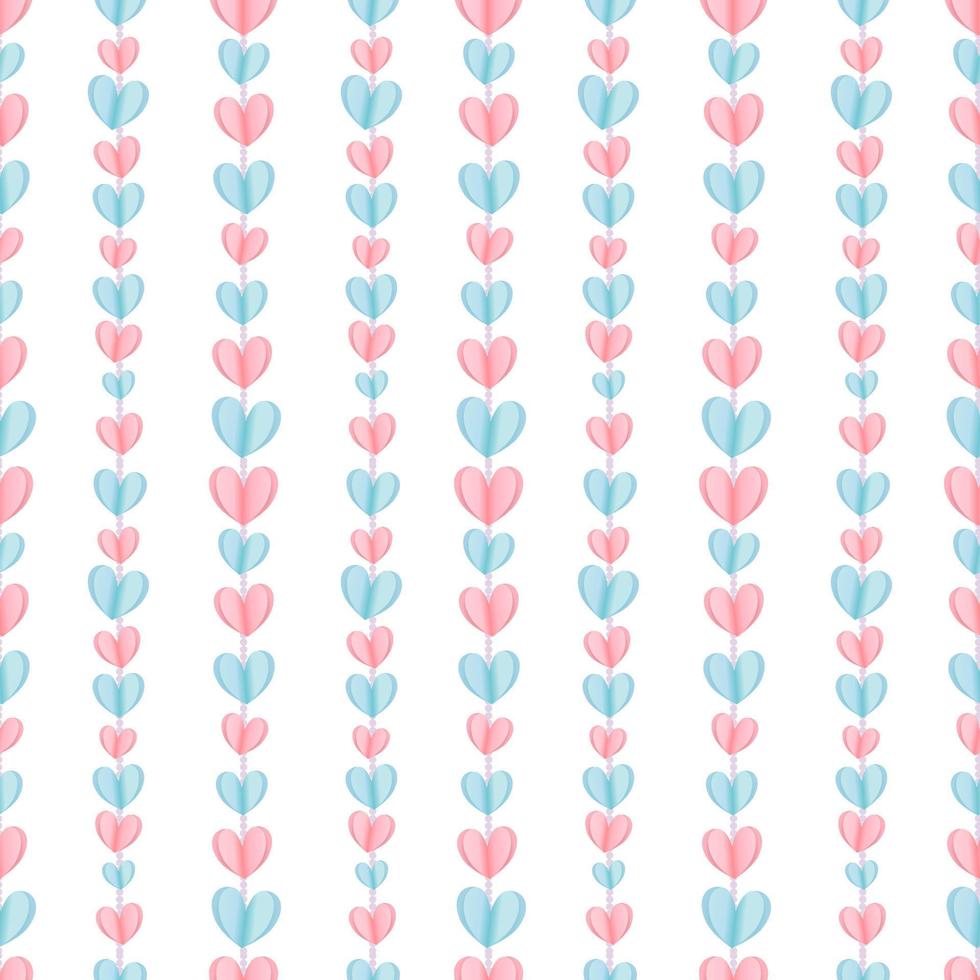 Vector seamless pattern with hearts. Pattern for fabric, wrapping paper, wallpaper, backdrop for wedding, invitation card. Valentine's day.