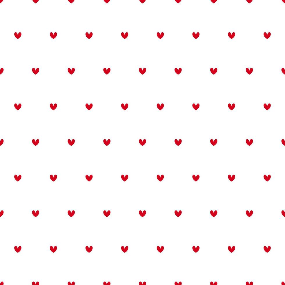 Hearts seamless pattern on white background. Valentines Day background. Wrapping paper pattern. vector