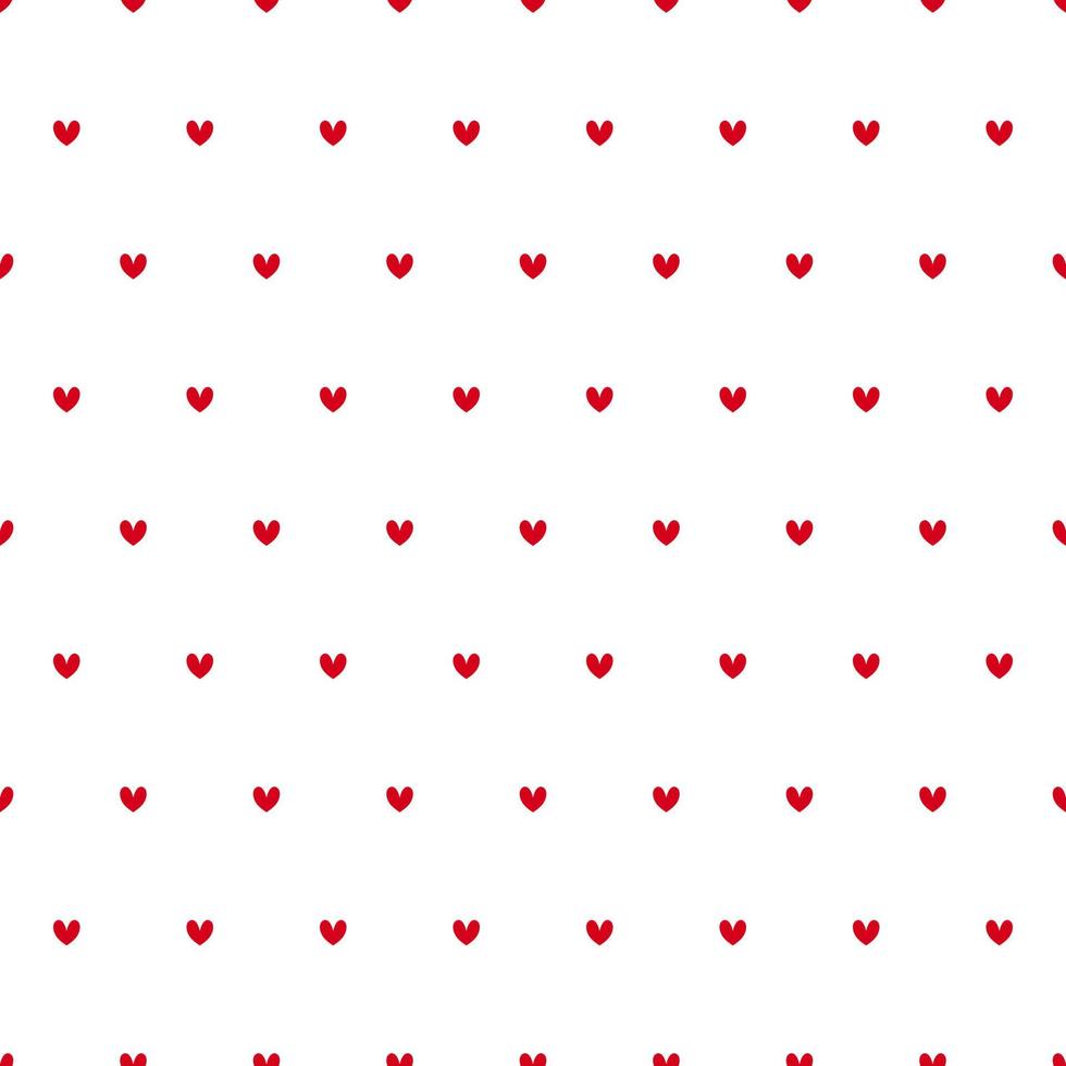 Hearts seamless pattern on white background. Valentines Day background. Wrapping paper pattern. vector