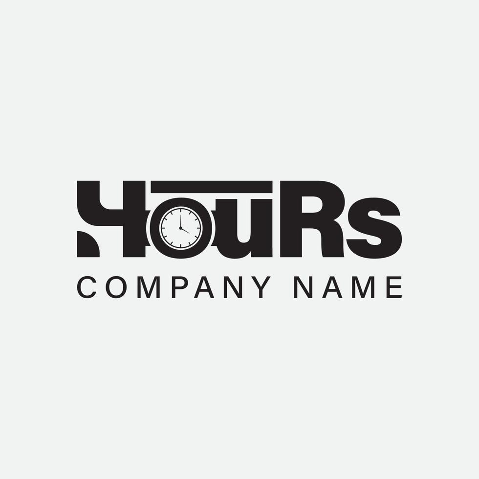 4 hours logo design vector pictogram