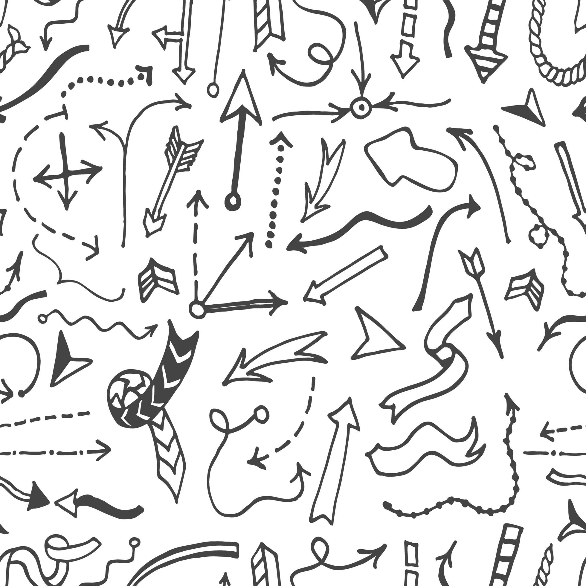 Seamless background with hand drawn arrows. 5281967 Vector Art at Vecteezy