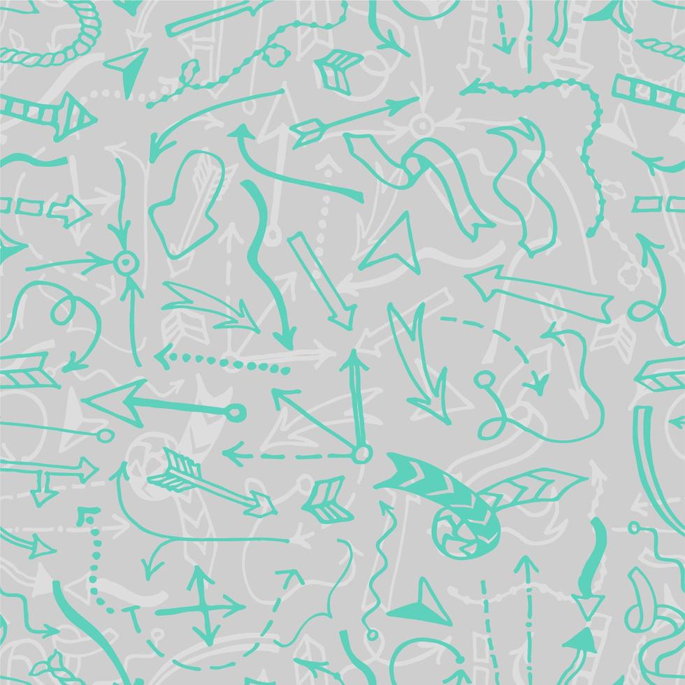 Seamless background with hand drawn arrows. vector