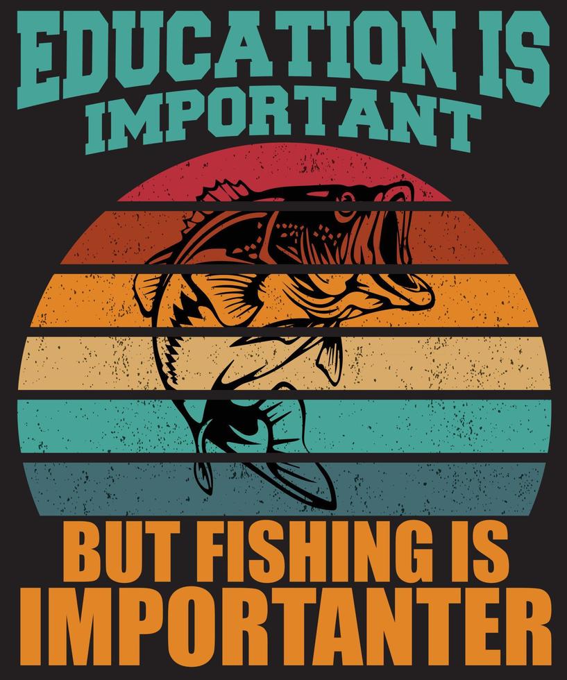 la educación es importante pero la pesca es más importante vector