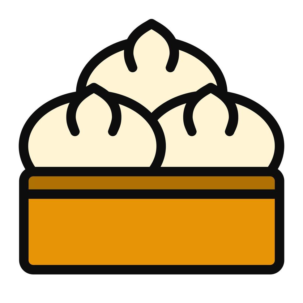 dimsum bakpao traditional chinese food Chinese new year Illustration icon tradional holiday chinese culture vector