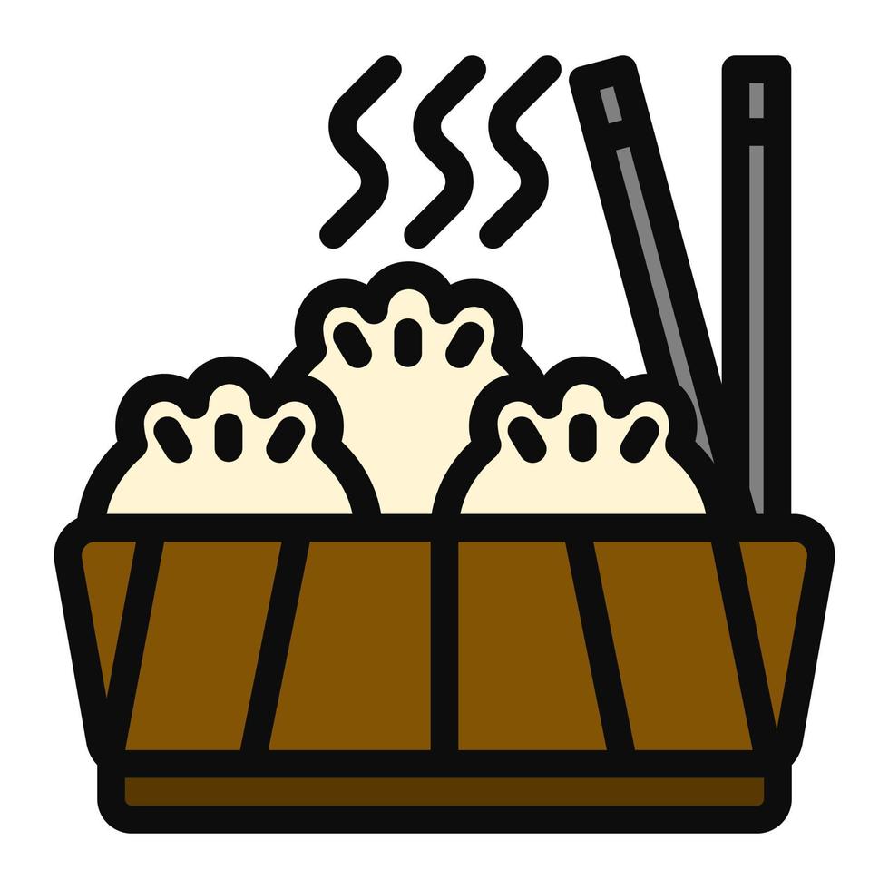 dumpling traditional food from Chinese new year Illustration icon tradional holiday chinese culture vector