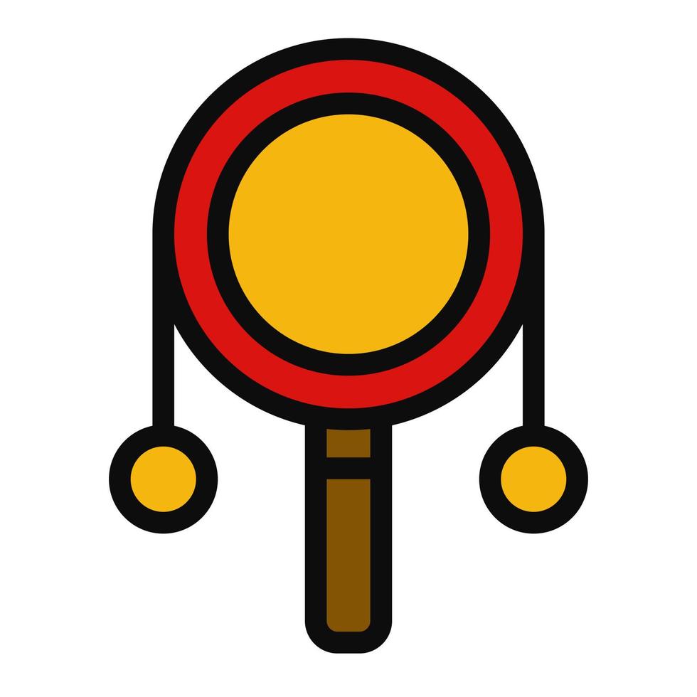 ratle drum from traditional lion dance Chinese new year Illustration icon tradional holiday chinese culture vector