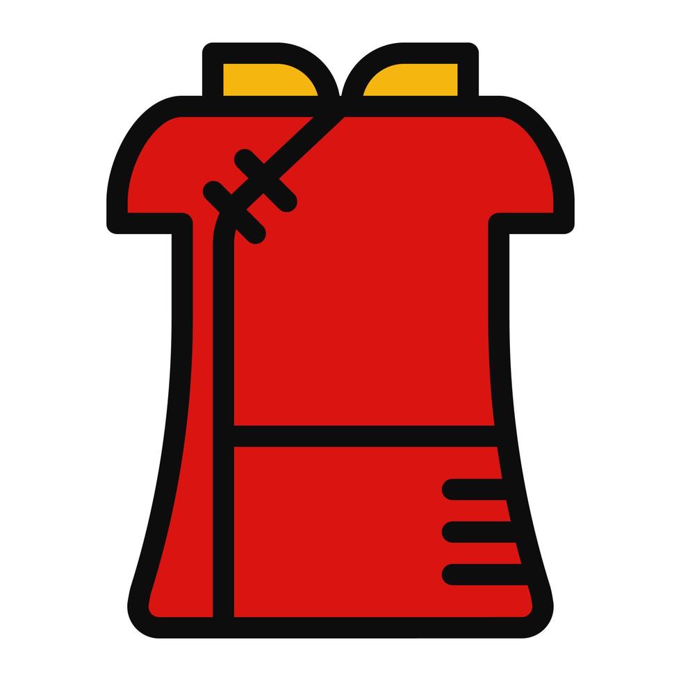 Cheongsam tradisional cloth dressChinese new year Illustration icon tradional holiday chinese culture vector