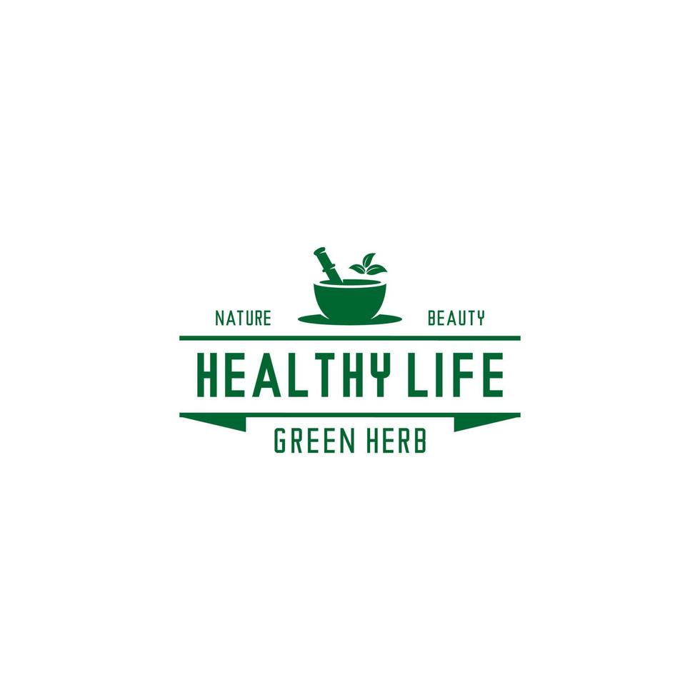 vector de logotipo de hierbas