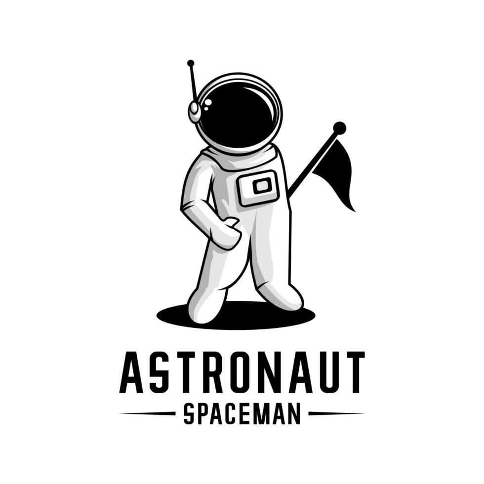vector de ilustración de astronauta sobre fondo blanco