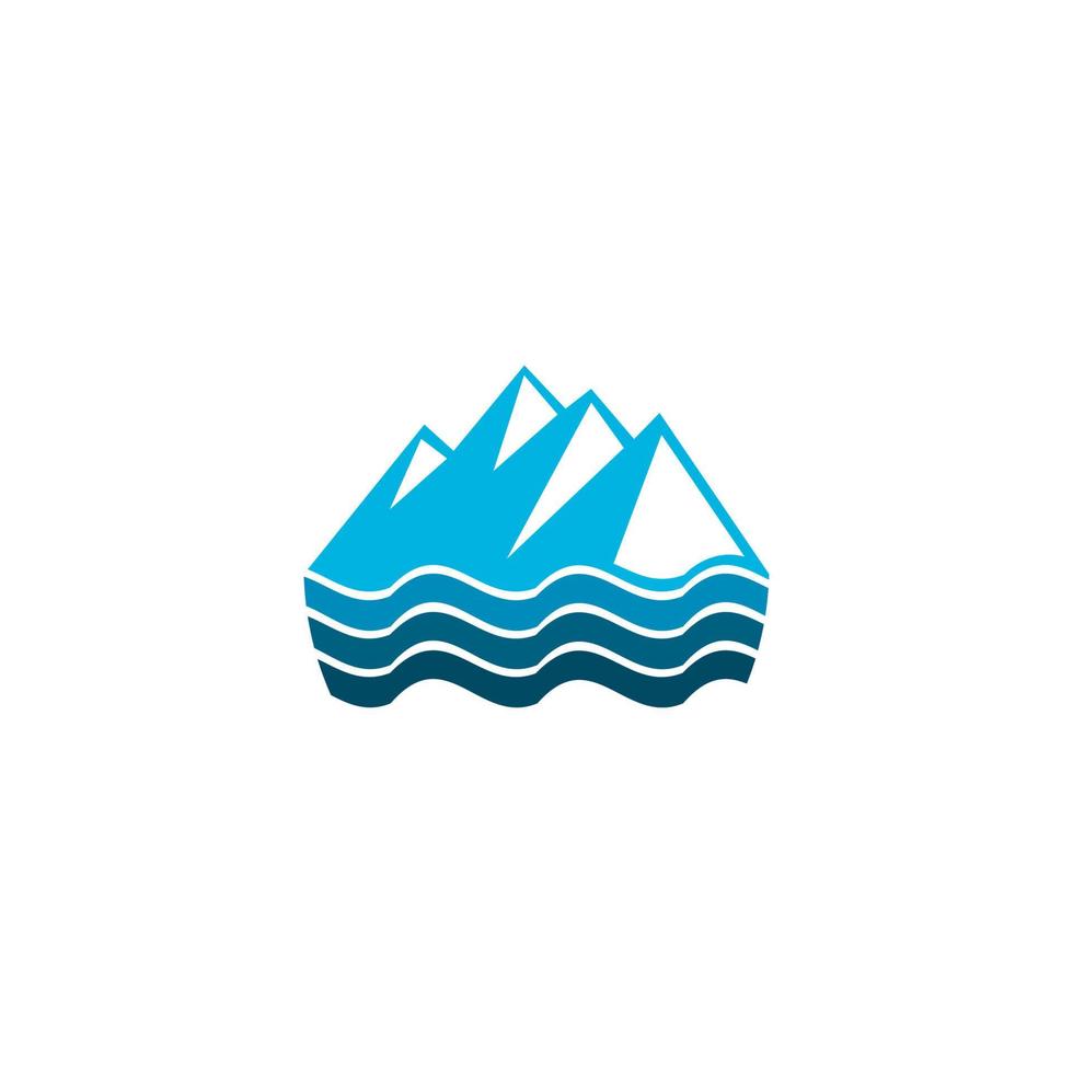 MOUNTAIN AND OCEAN LOGO vector