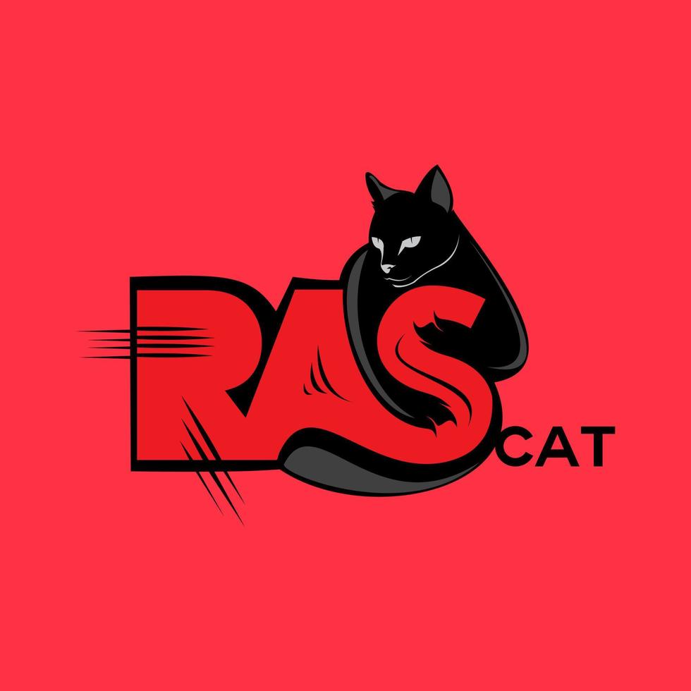 ras cat logo vector