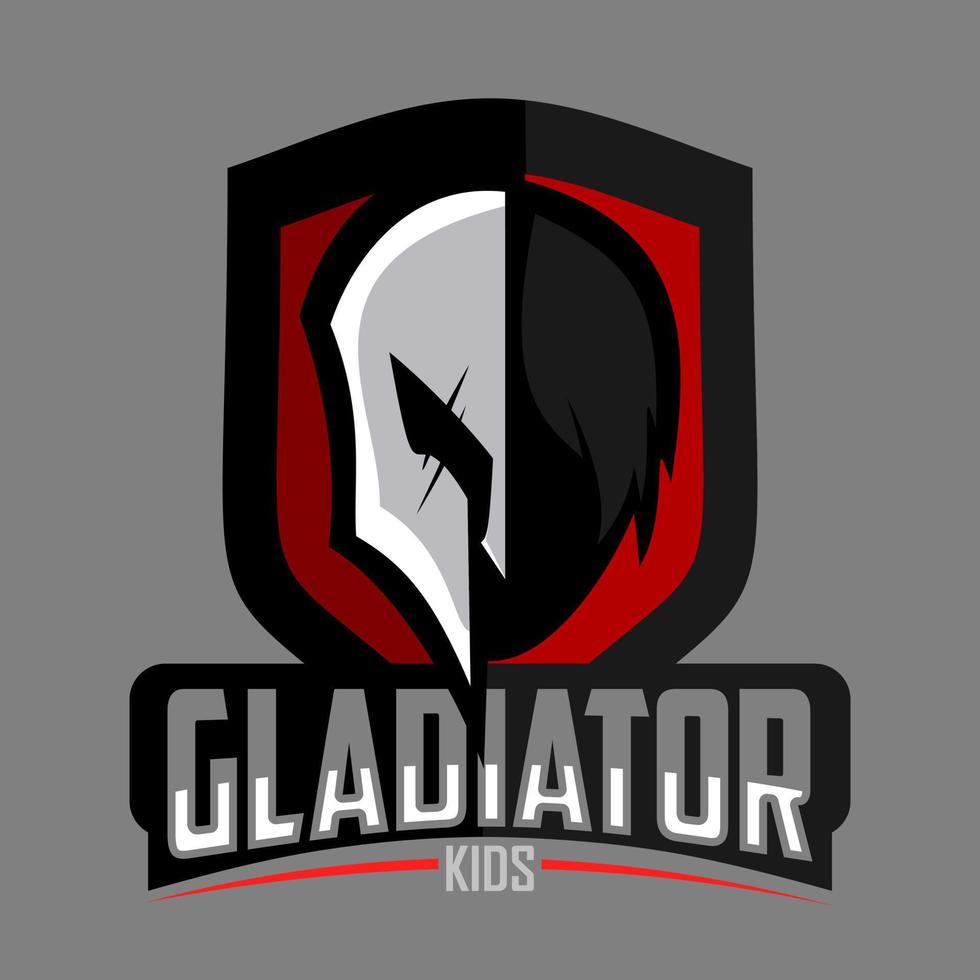 gladiator mascot logo vector