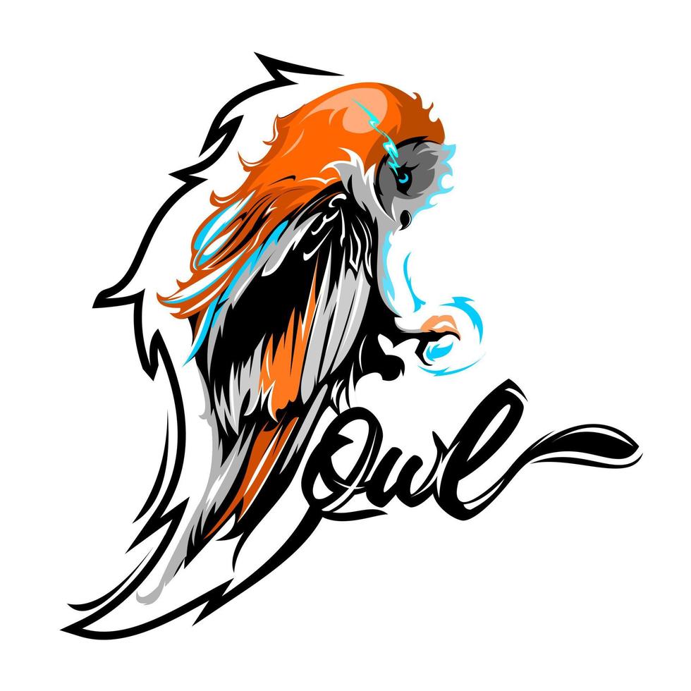owl mascot logo vector