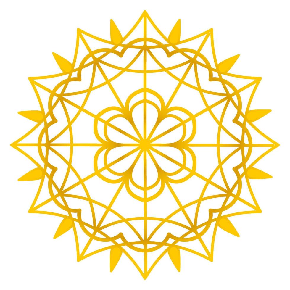 Vector for mandala in gold color