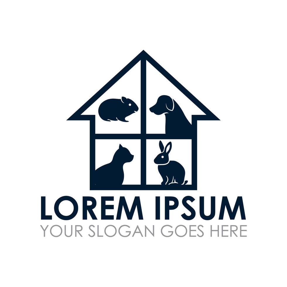 pet house vector , veterinarian logo