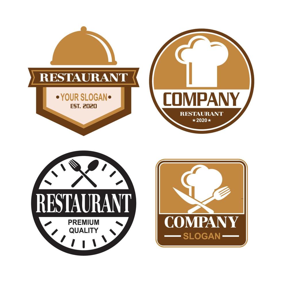 A Set Of Restaurant Vector , A Set Of Food Logo