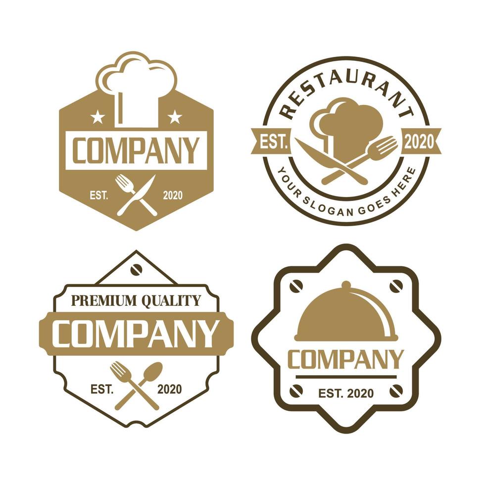 A Set Of Restaurant Vector , A Set Of Food Logo