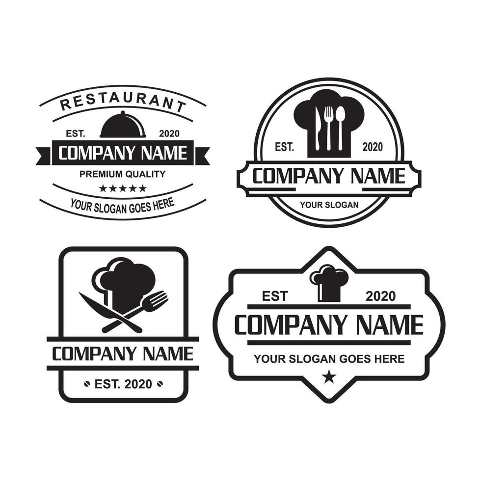 A Set Of Restaurant Vector , A Set Of Food Logo
