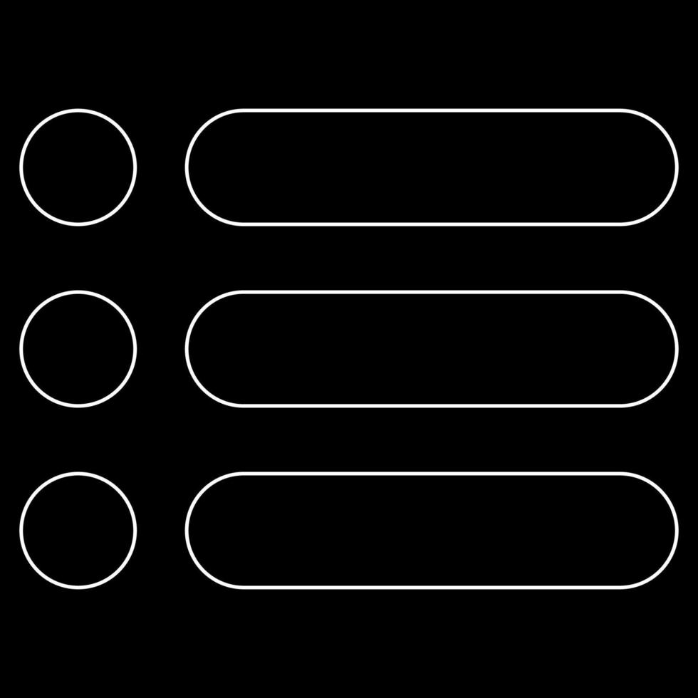 icono de contorno blanco de lista vector