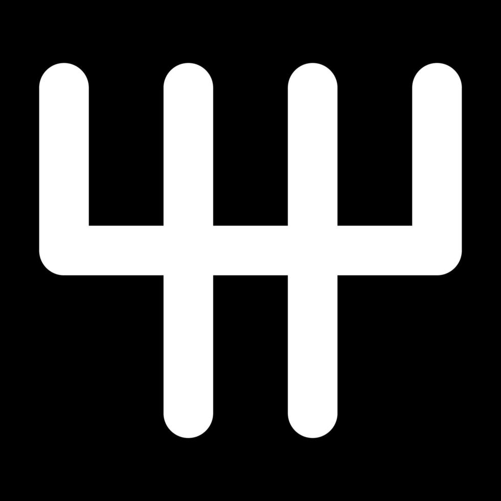 Speed shifter icon white color vector