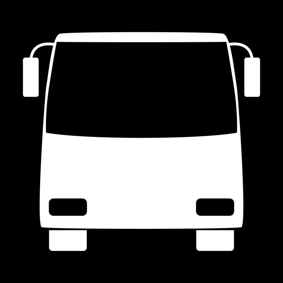Bus icon white color vector