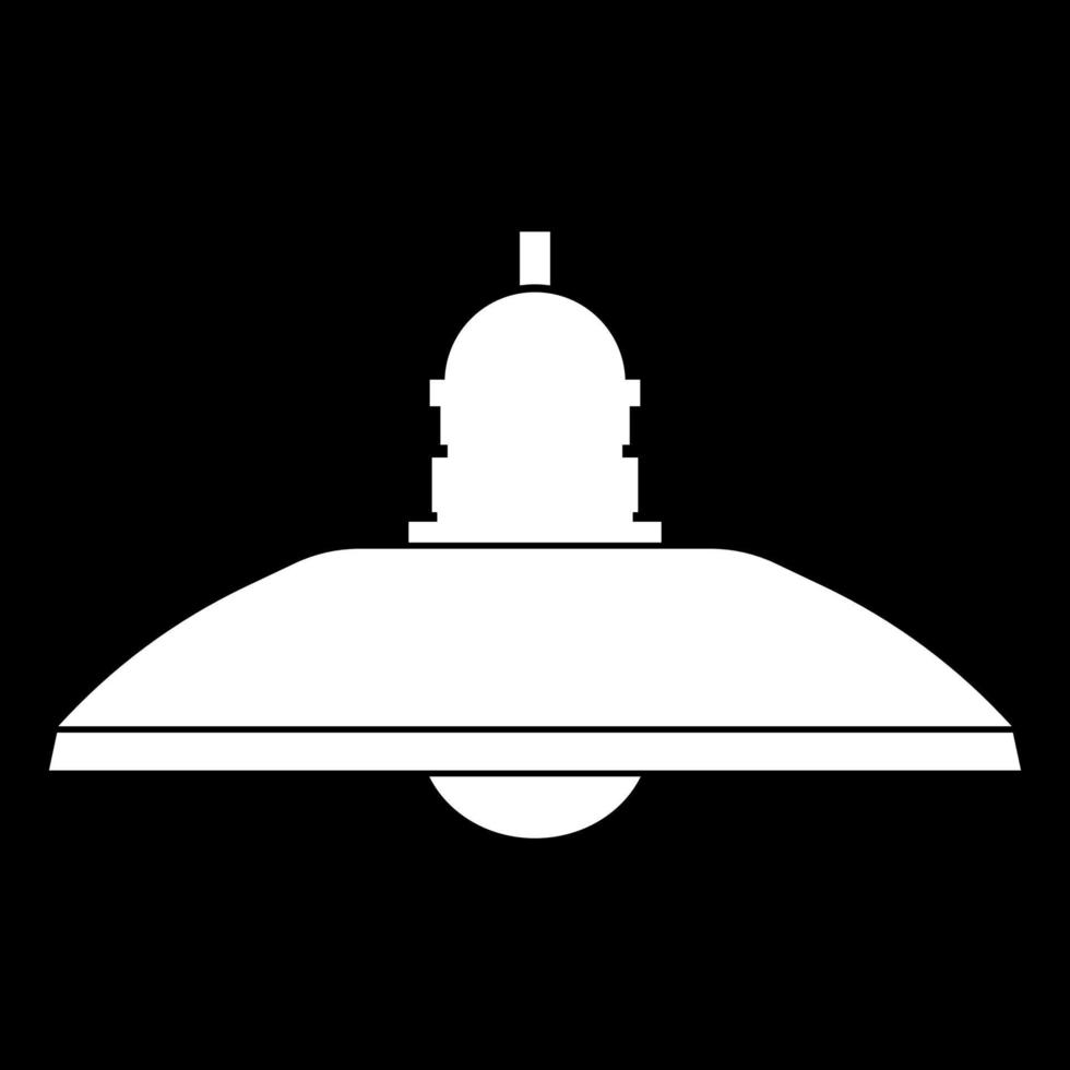 Floor lamp icon white color vector