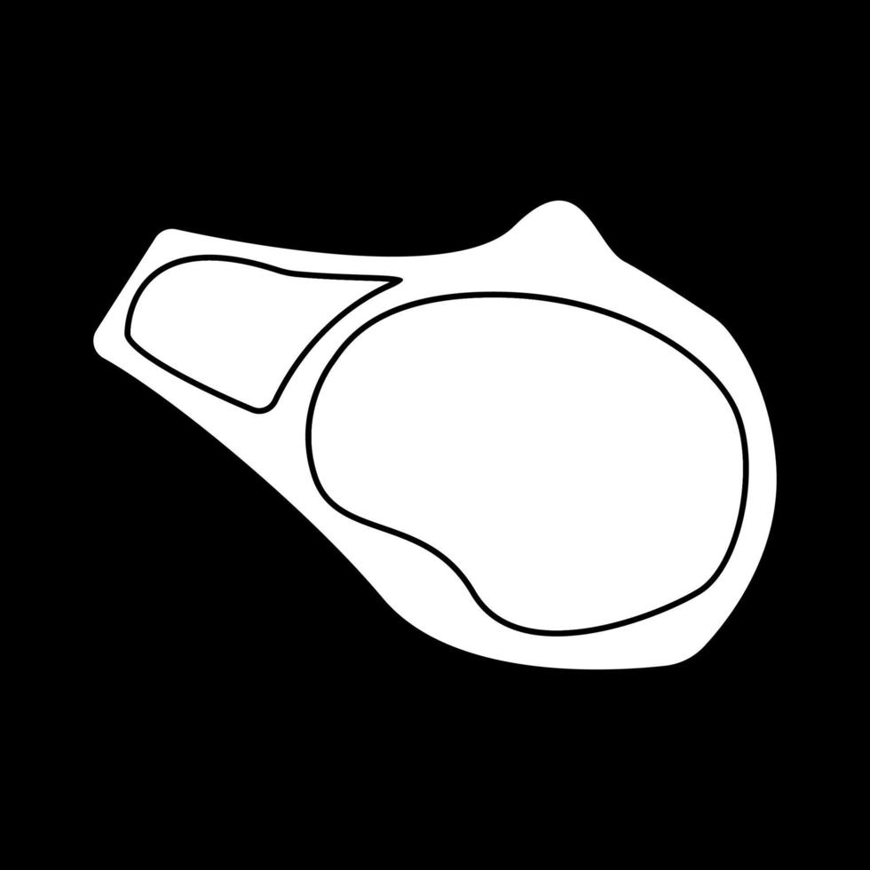 bistec icono color blanco vector