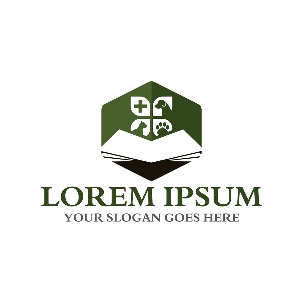 pet book logo , pets care logo vector