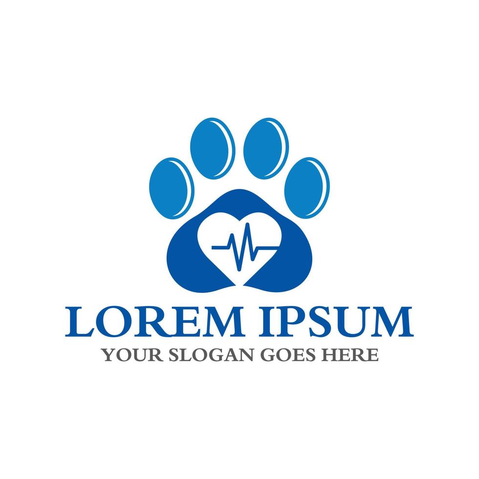 logotipo de cuidado de mascotas, logotipo veterinario vector