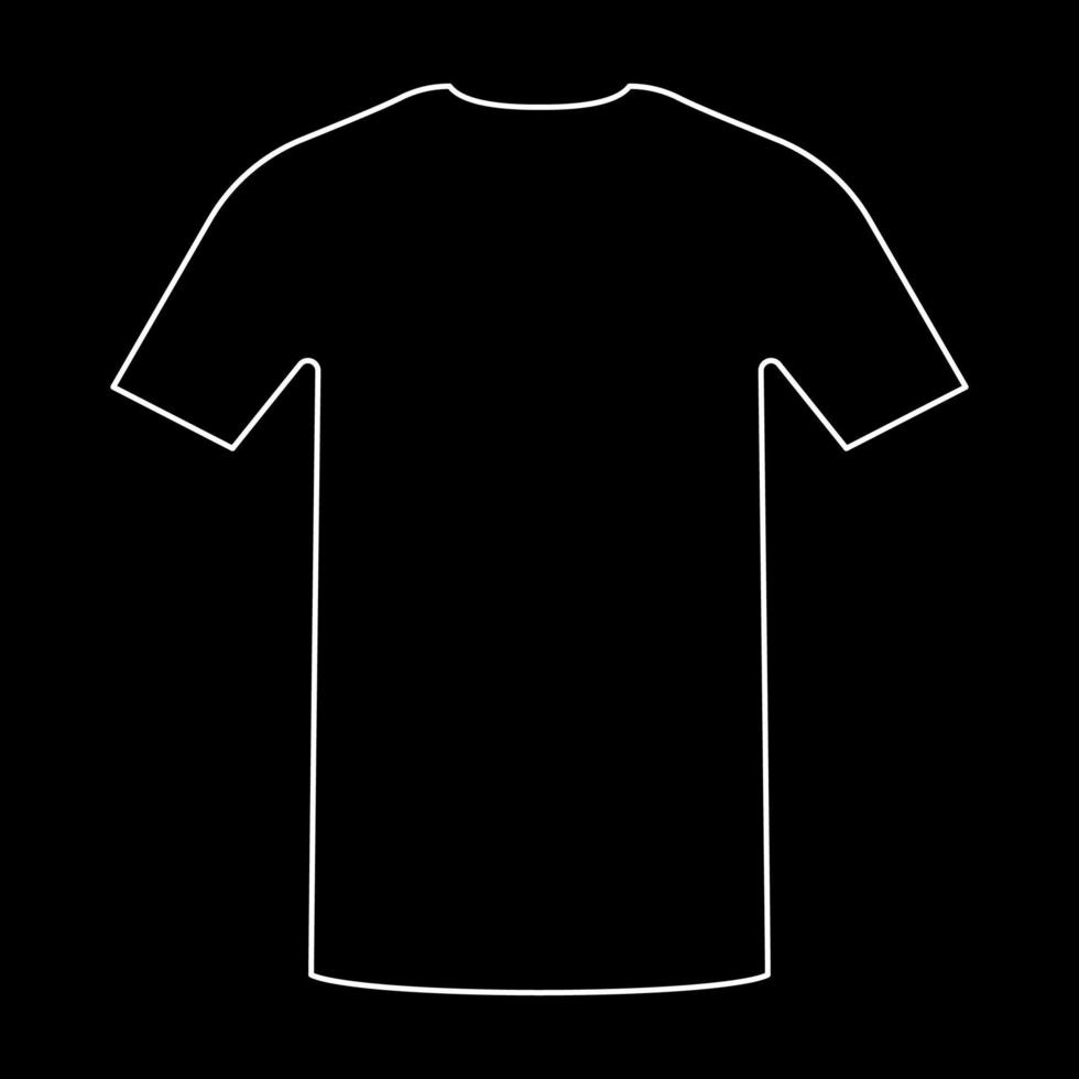 Shirt white outline icon vector