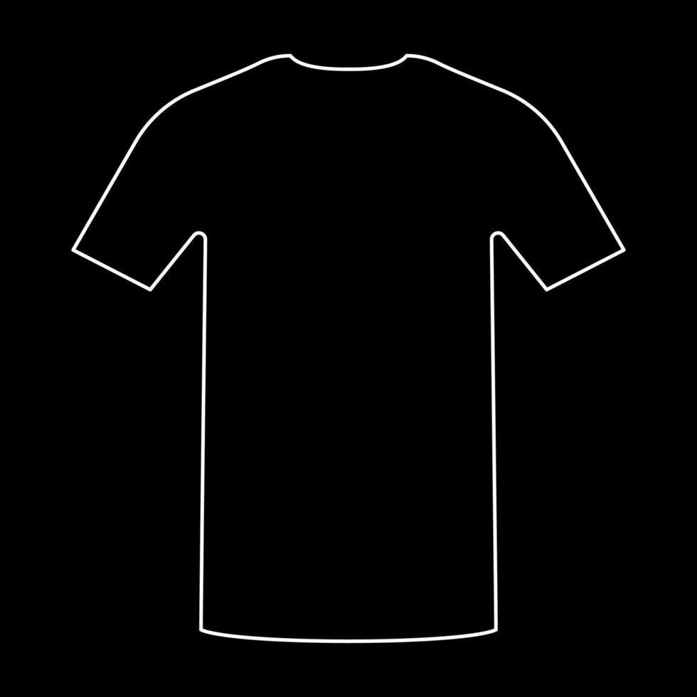 camiseta, blanco, contorno, icono vector