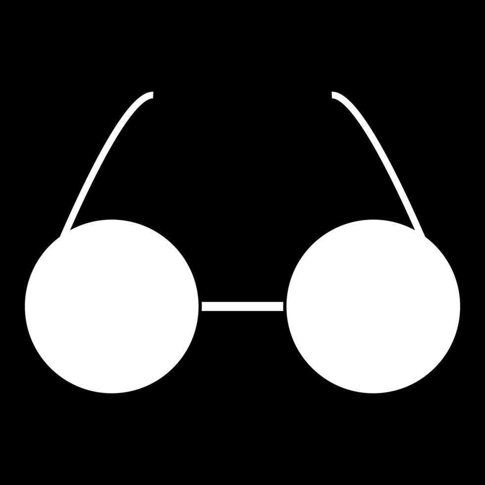 Glasses icon white color vector