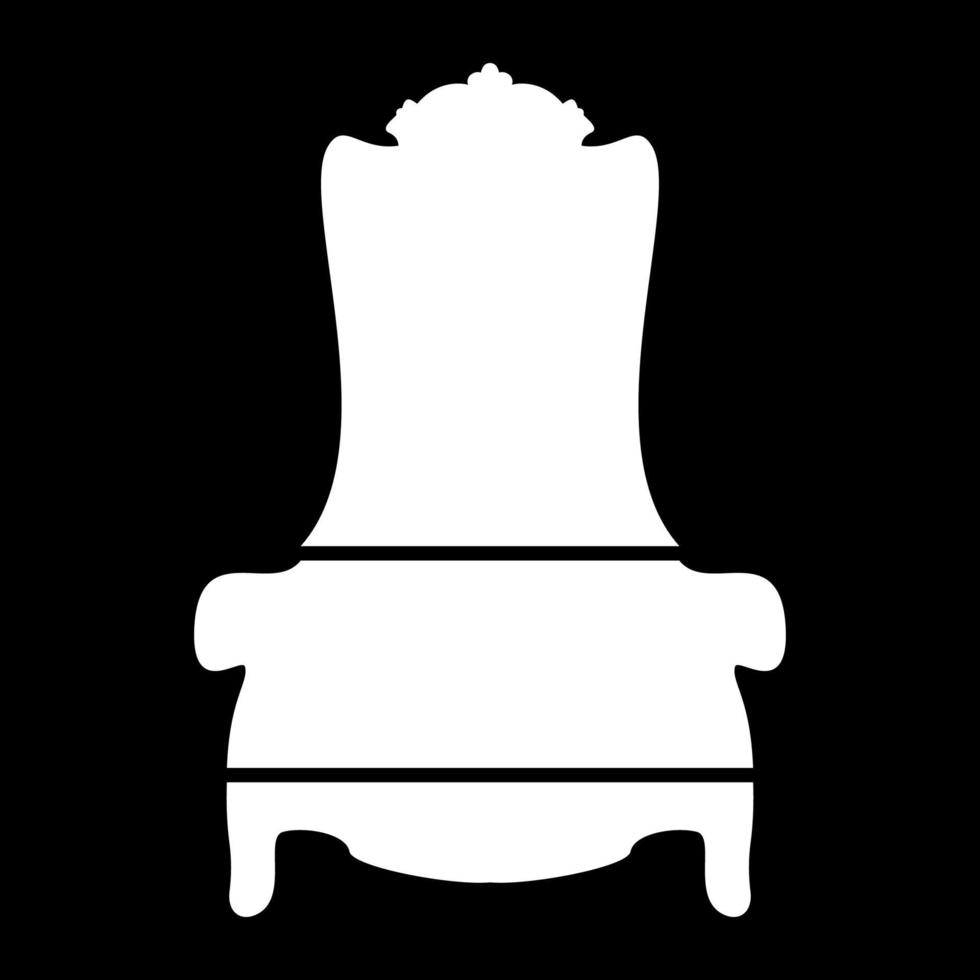 Throne icon white color vector