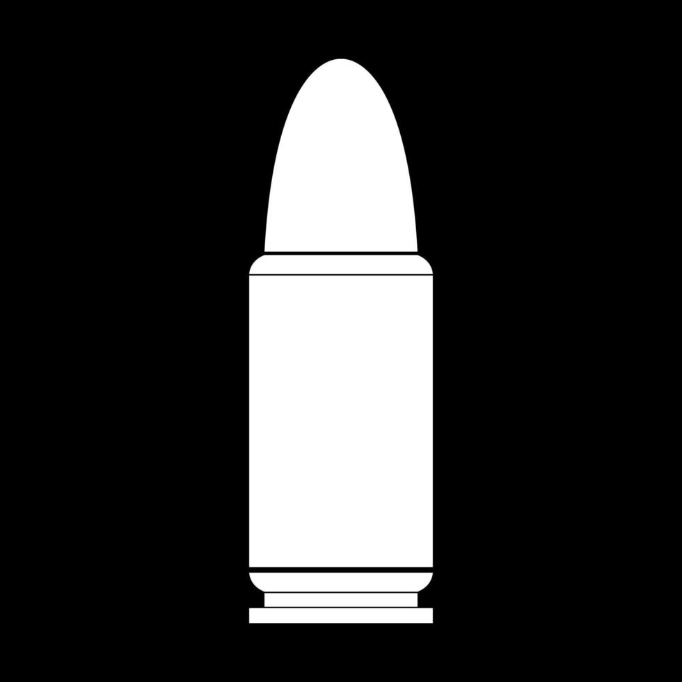 Bullets simple icon white color vector