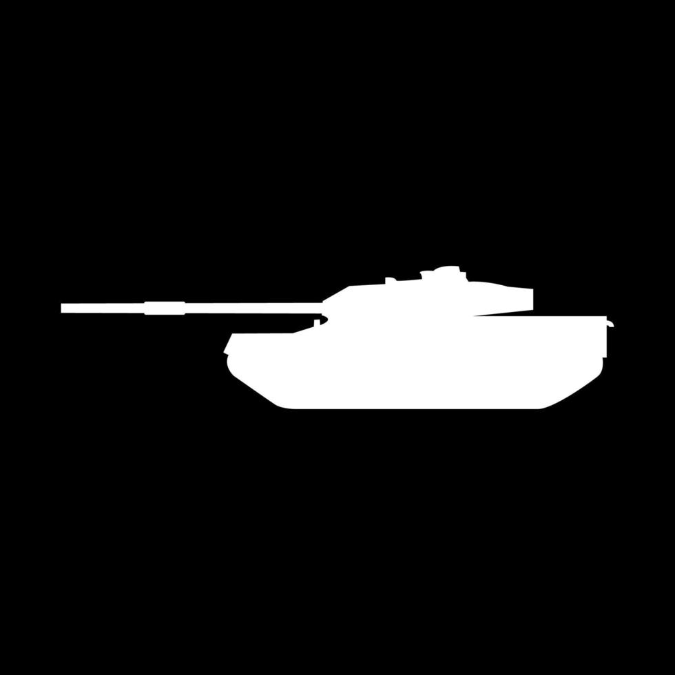 Tank icon white color vector