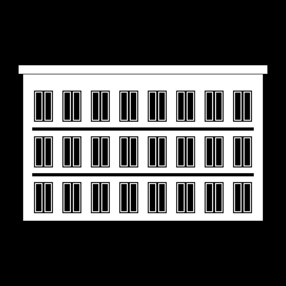 Hotel icon white color vector