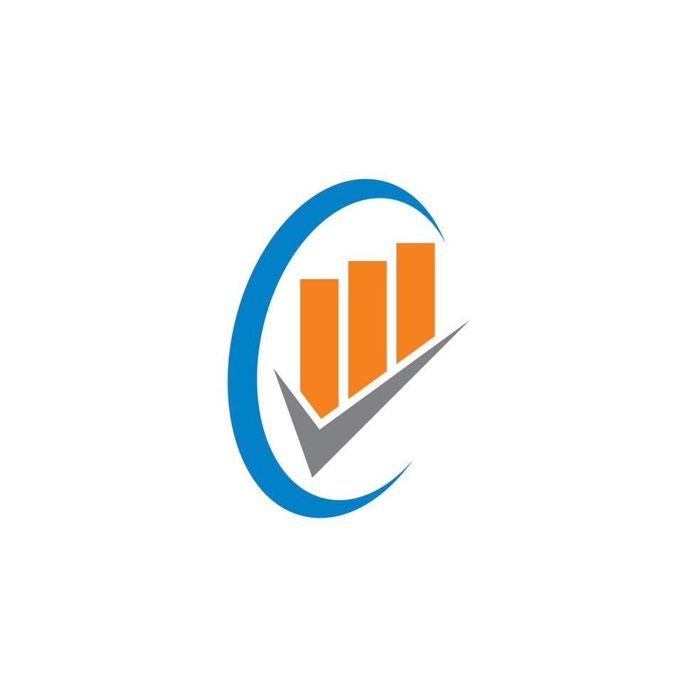 vector de verificación gráfica, logotipo de finanzas